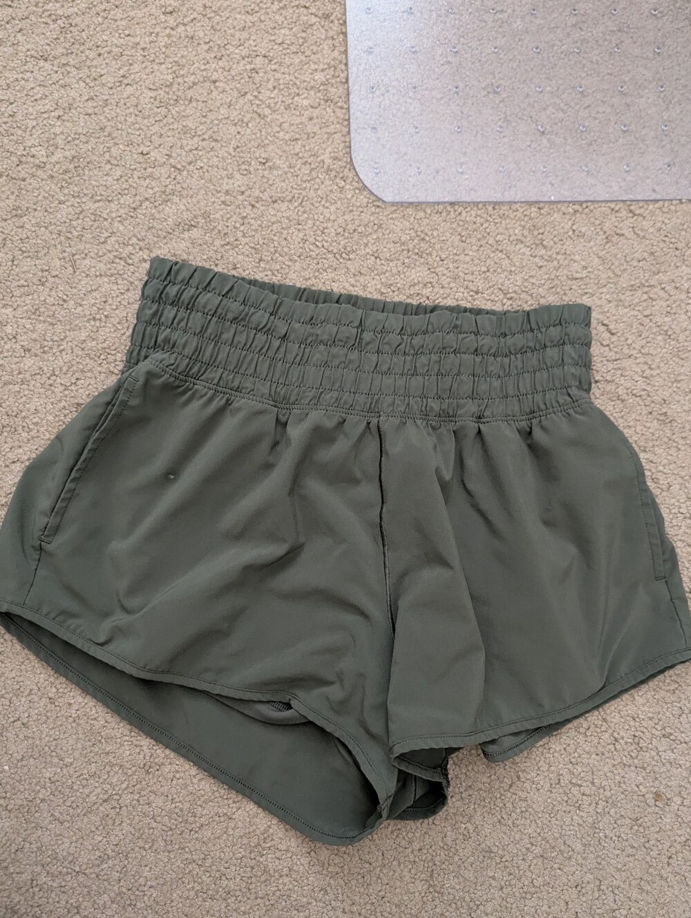 Offline By Aerie Women’s Olive Green Running Shorts | Size Small